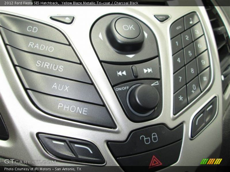 Yellow Blaze Metallic Tri-coat / Charcoal Black 2012 Ford Fiesta SES Hatchback