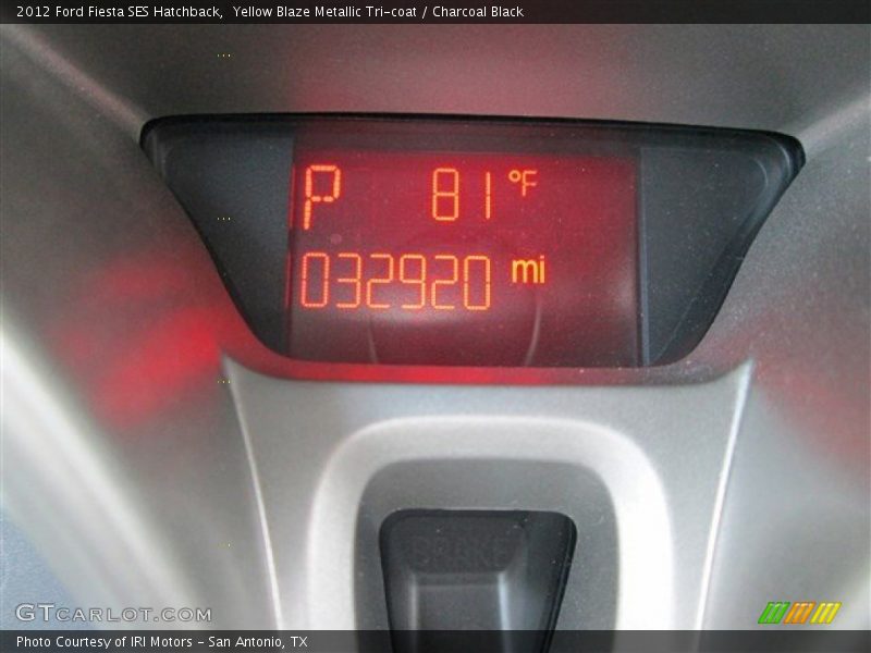 Yellow Blaze Metallic Tri-coat / Charcoal Black 2012 Ford Fiesta SES Hatchback