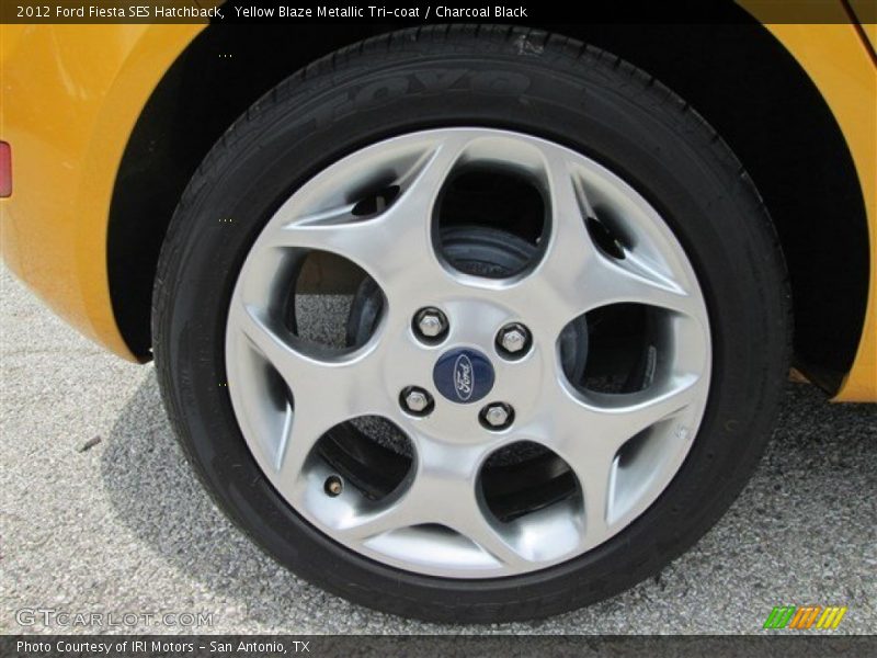 Yellow Blaze Metallic Tri-coat / Charcoal Black 2012 Ford Fiesta SES Hatchback