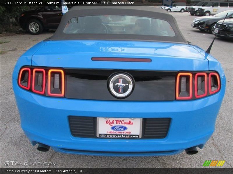 Grabber Blue / Charcoal Black 2013 Ford Mustang V6 Premium Convertible