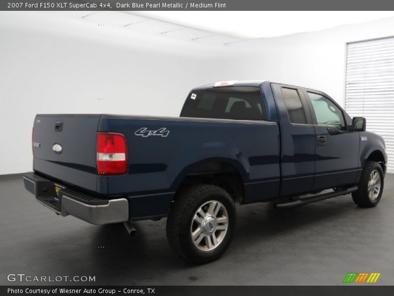 Dark Blue Pearl Metallic / Medium Flint 2007 Ford F150 XLT SuperCab 4x4