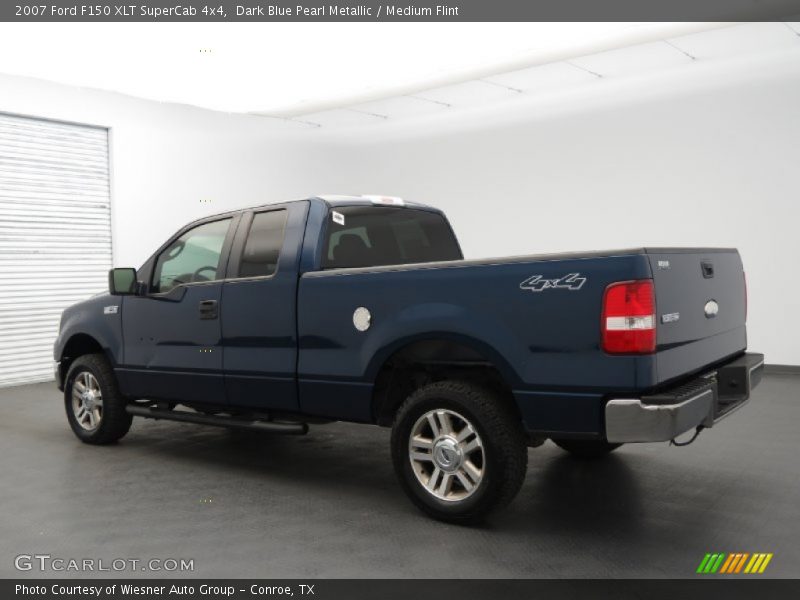 Dark Blue Pearl Metallic / Medium Flint 2007 Ford F150 XLT SuperCab 4x4