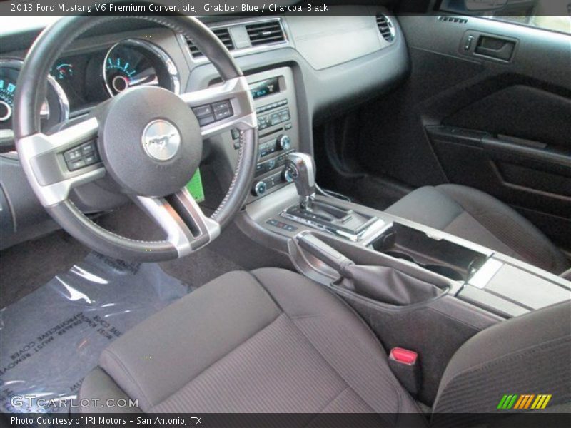Grabber Blue / Charcoal Black 2013 Ford Mustang V6 Premium Convertible