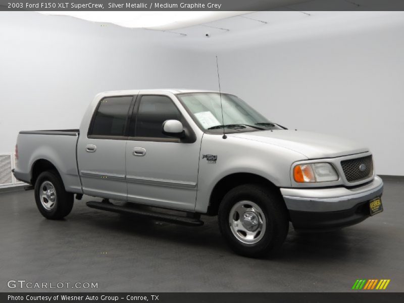 Silver Metallic / Medium Graphite Grey 2003 Ford F150 XLT SuperCrew