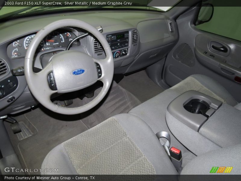 Silver Metallic / Medium Graphite Grey 2003 Ford F150 XLT SuperCrew