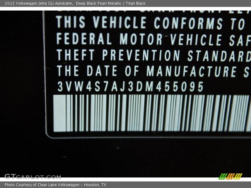 Deep Black Pearl Metallic / Titan Black 2013 Volkswagen Jetta GLI Autobahn