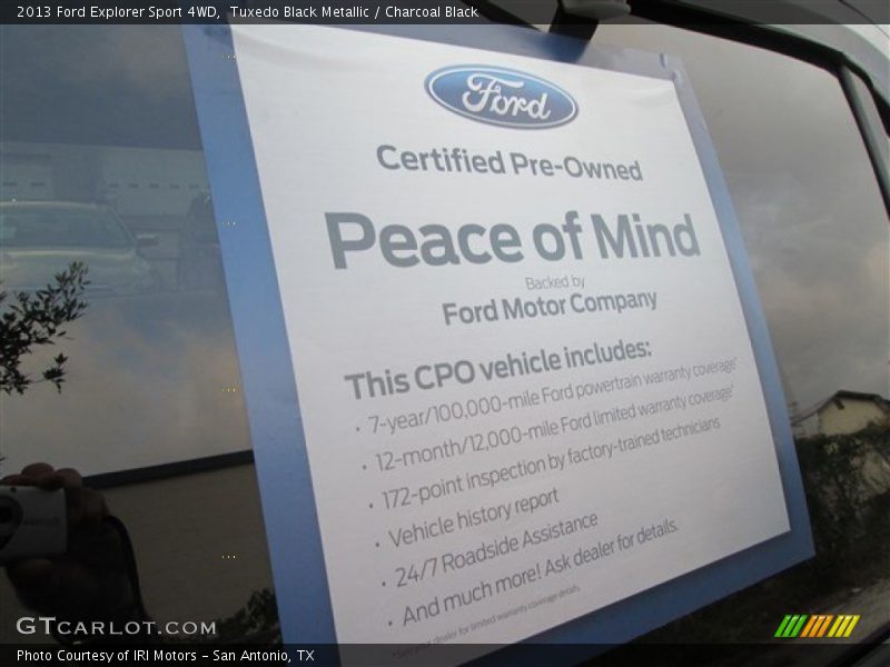 Tuxedo Black Metallic / Charcoal Black 2013 Ford Explorer Sport 4WD