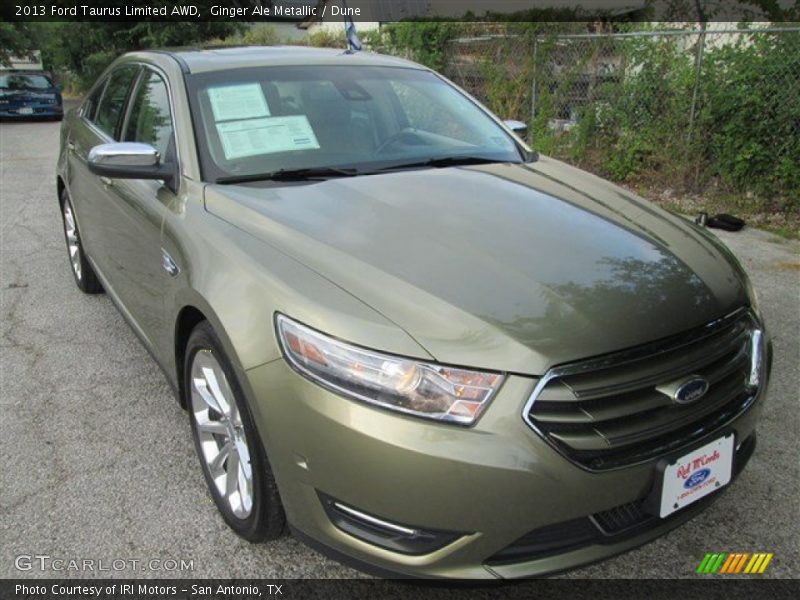 Ginger Ale Metallic / Dune 2013 Ford Taurus Limited AWD