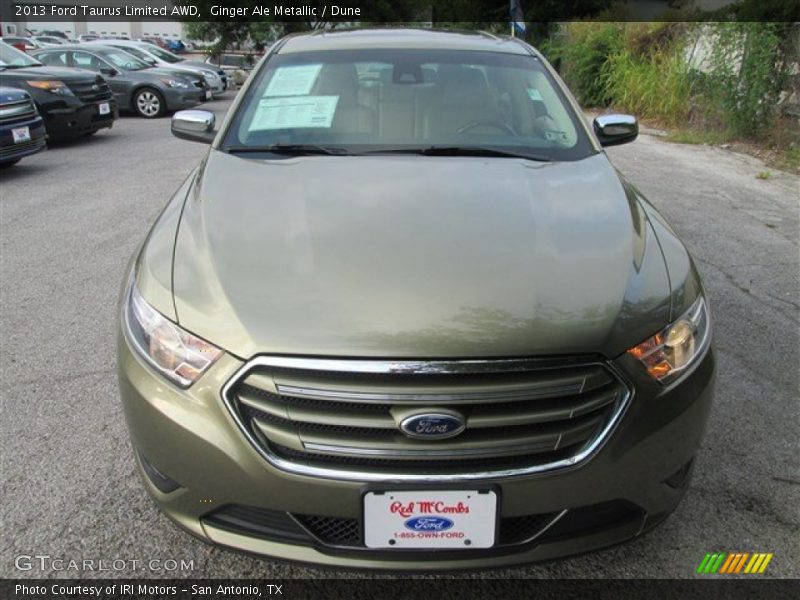 Ginger Ale Metallic / Dune 2013 Ford Taurus Limited AWD