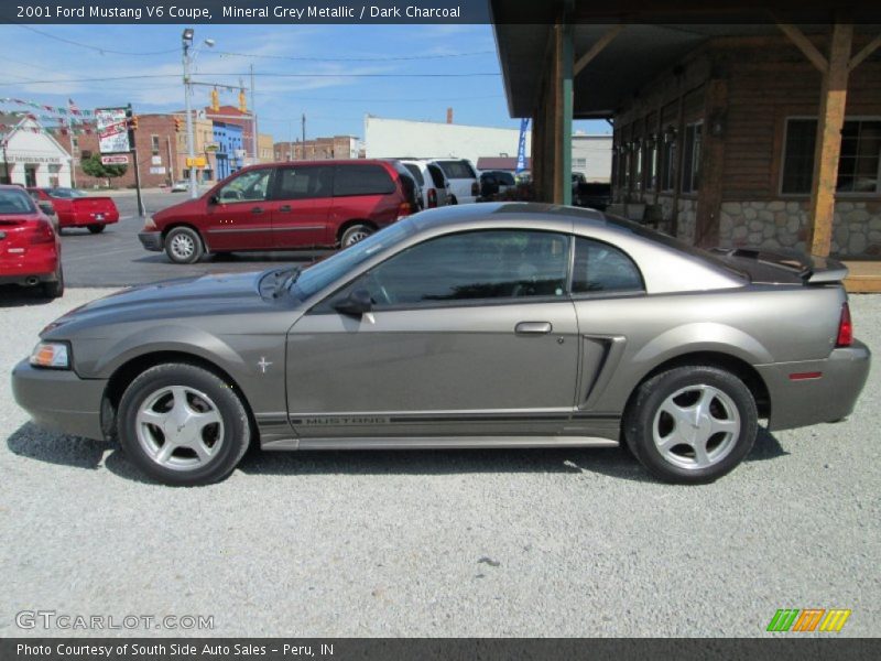 Mineral Grey Metallic / Dark Charcoal 2001 Ford Mustang V6 Coupe