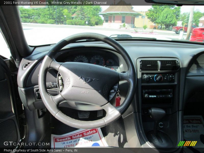 Mineral Grey Metallic / Dark Charcoal 2001 Ford Mustang V6 Coupe