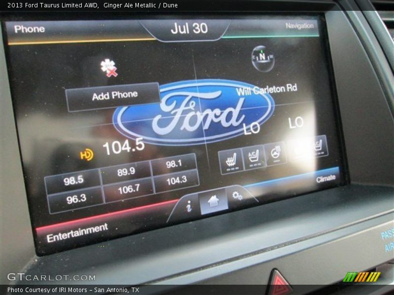 Ginger Ale Metallic / Dune 2013 Ford Taurus Limited AWD