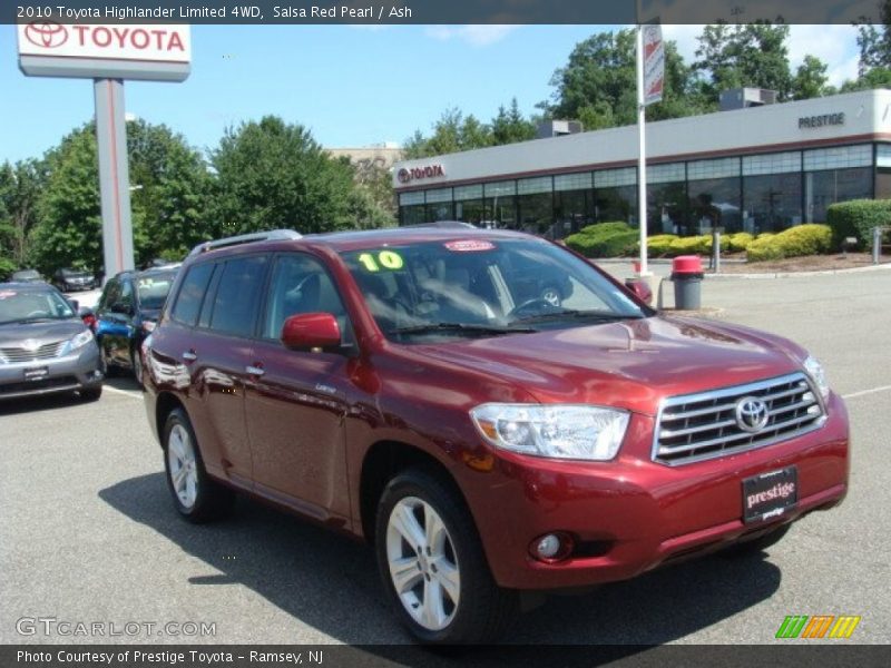 Salsa Red Pearl / Ash 2010 Toyota Highlander Limited 4WD