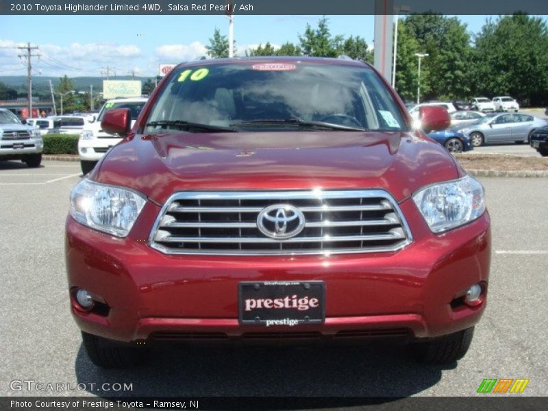 Salsa Red Pearl / Ash 2010 Toyota Highlander Limited 4WD