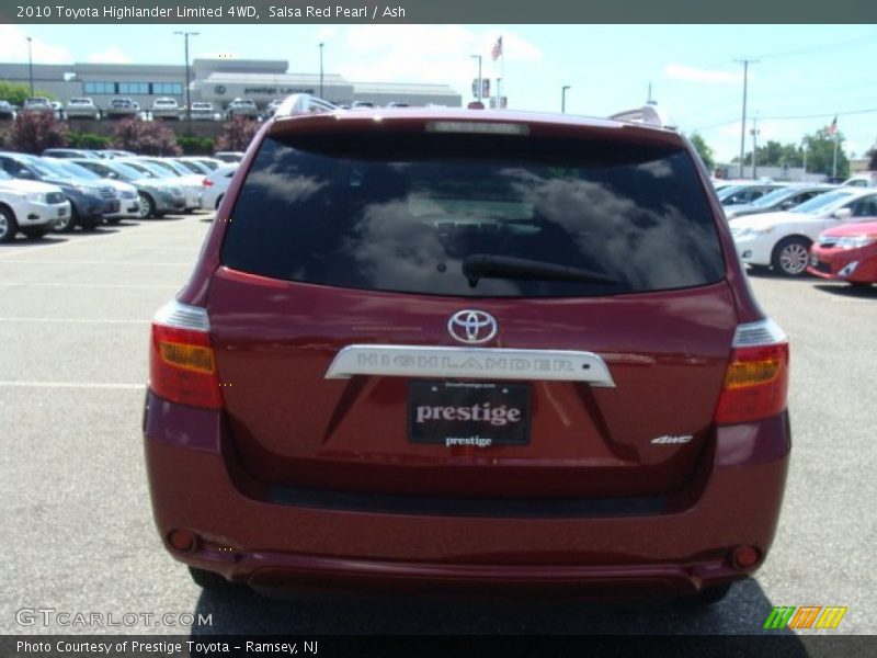 Salsa Red Pearl / Ash 2010 Toyota Highlander Limited 4WD