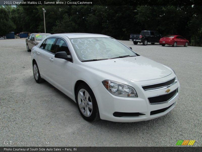 Summit White / Cocoa/Cashmere 2011 Chevrolet Malibu LS