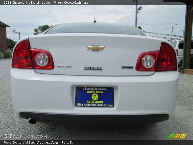 Summit White / Cocoa/Cashmere 2011 Chevrolet Malibu LS