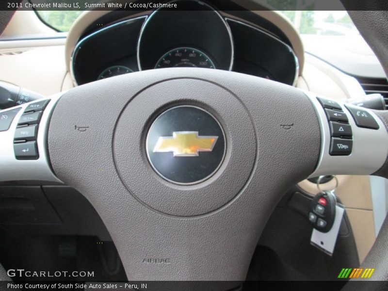 Summit White / Cocoa/Cashmere 2011 Chevrolet Malibu LS