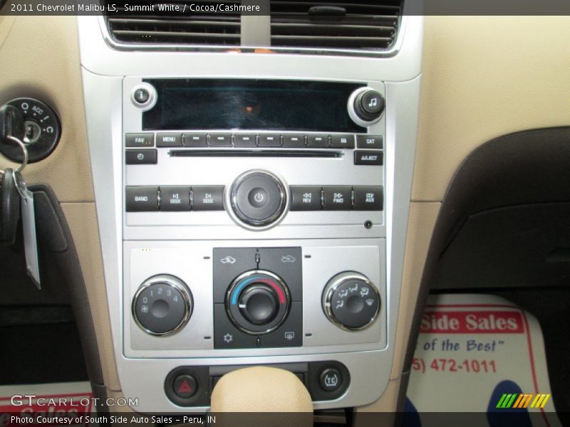Summit White / Cocoa/Cashmere 2011 Chevrolet Malibu LS