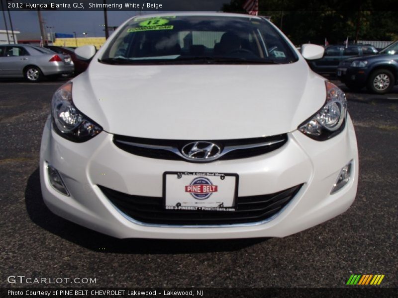 Shimmering White / Beige 2012 Hyundai Elantra GLS