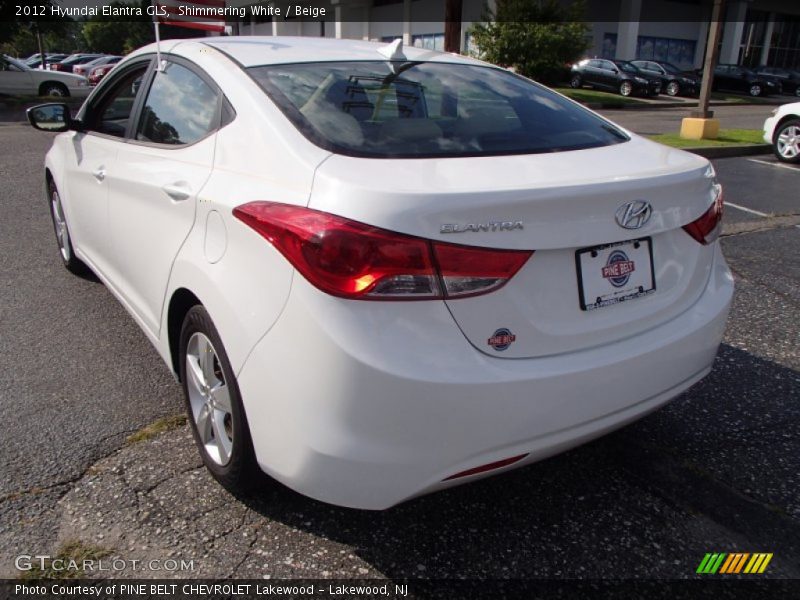 Shimmering White / Beige 2012 Hyundai Elantra GLS
