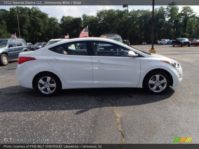 Shimmering White / Beige 2012 Hyundai Elantra GLS