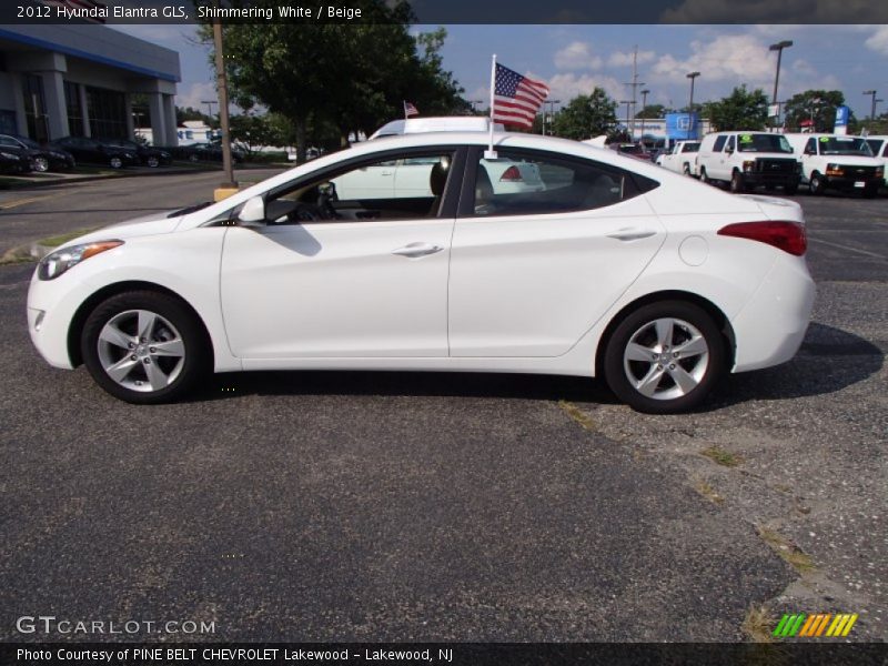 Shimmering White / Beige 2012 Hyundai Elantra GLS