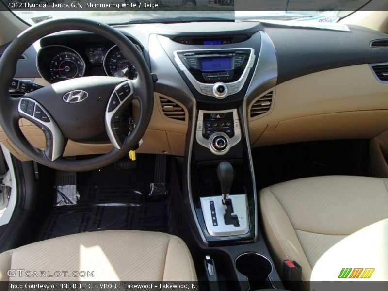 Shimmering White / Beige 2012 Hyundai Elantra GLS