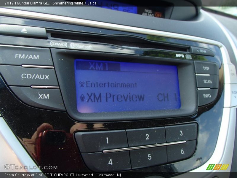 Shimmering White / Beige 2012 Hyundai Elantra GLS