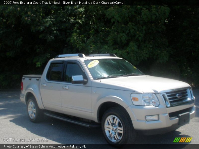 Silver Birch Metallic / Dark Charcoal/Camel 2007 Ford Explorer Sport Trac Limited