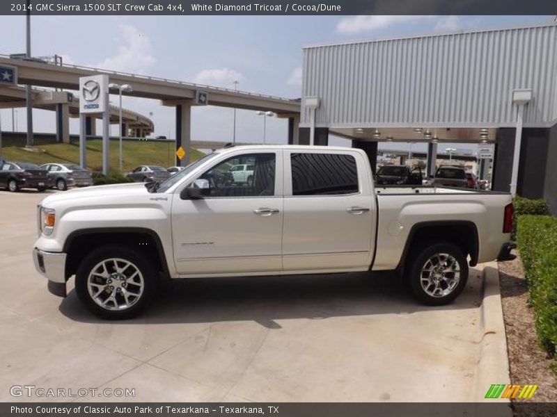 White Diamond Tricoat / Cocoa/Dune 2014 GMC Sierra 1500 SLT Crew Cab 4x4