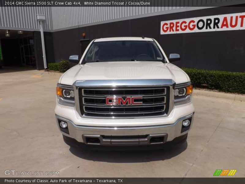 White Diamond Tricoat / Cocoa/Dune 2014 GMC Sierra 1500 SLT Crew Cab 4x4