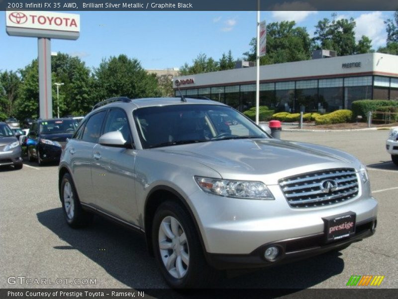 Brilliant Silver Metallic / Graphite Black 2003 Infiniti FX 35 AWD