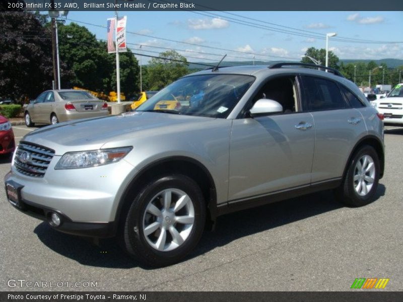 Brilliant Silver Metallic / Graphite Black 2003 Infiniti FX 35 AWD