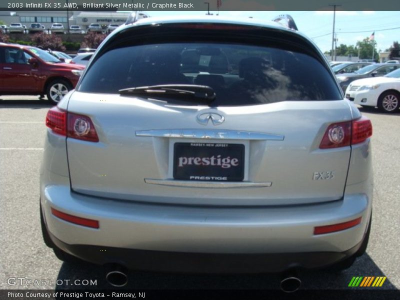 Brilliant Silver Metallic / Graphite Black 2003 Infiniti FX 35 AWD