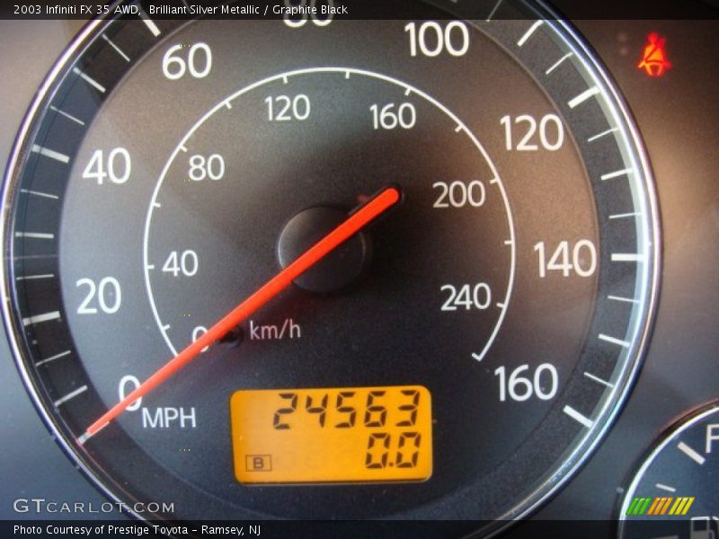 Brilliant Silver Metallic / Graphite Black 2003 Infiniti FX 35 AWD