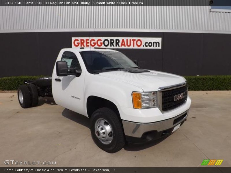 Summit White / Dark Titanium 2014 GMC Sierra 3500HD Regular Cab 4x4 Dually