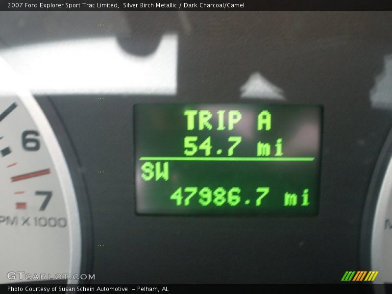 Silver Birch Metallic / Dark Charcoal/Camel 2007 Ford Explorer Sport Trac Limited