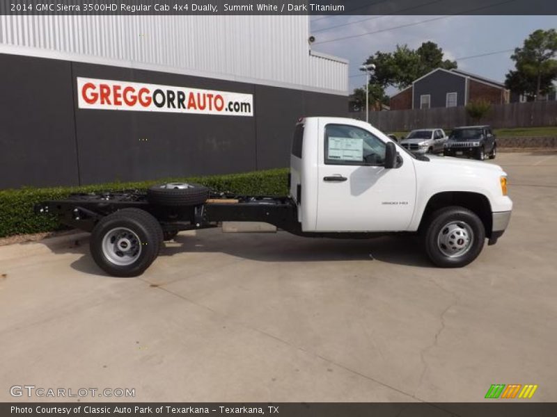 Summit White / Dark Titanium 2014 GMC Sierra 3500HD Regular Cab 4x4 Dually