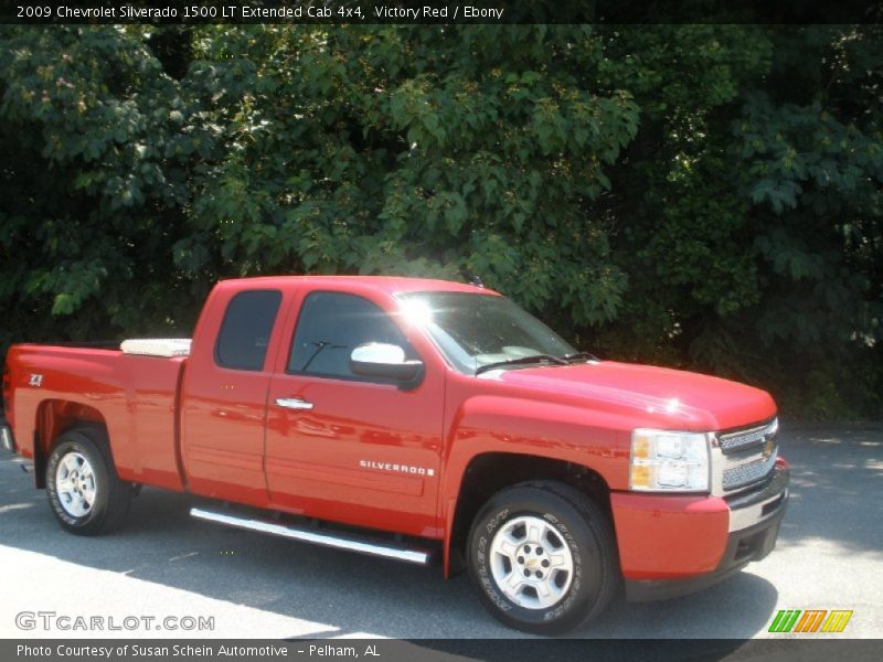 Victory Red / Ebony 2009 Chevrolet Silverado 1500 LT Extended Cab 4x4