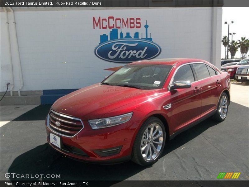 Ruby Red Metallic / Dune 2013 Ford Taurus Limited
