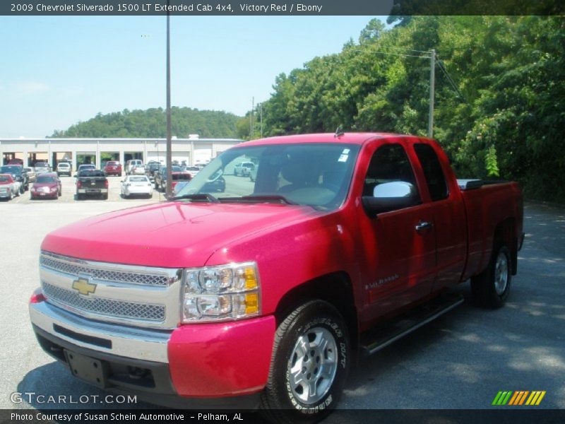 Victory Red / Ebony 2009 Chevrolet Silverado 1500 LT Extended Cab 4x4
