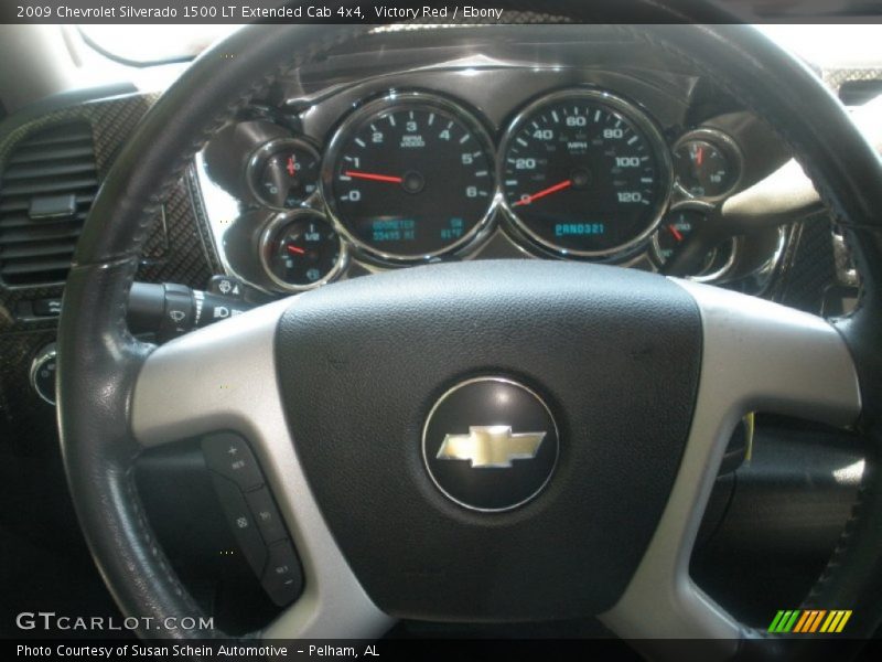 Victory Red / Ebony 2009 Chevrolet Silverado 1500 LT Extended Cab 4x4