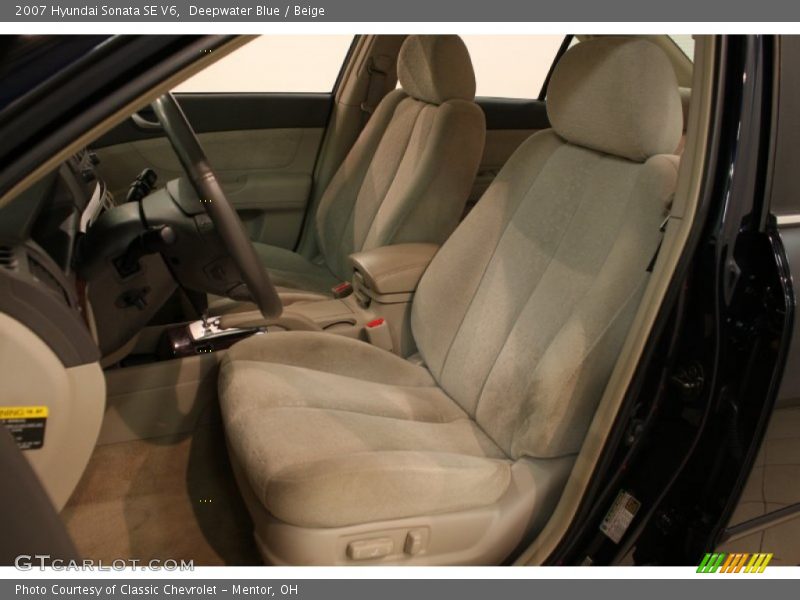 Deepwater Blue / Beige 2007 Hyundai Sonata SE V6