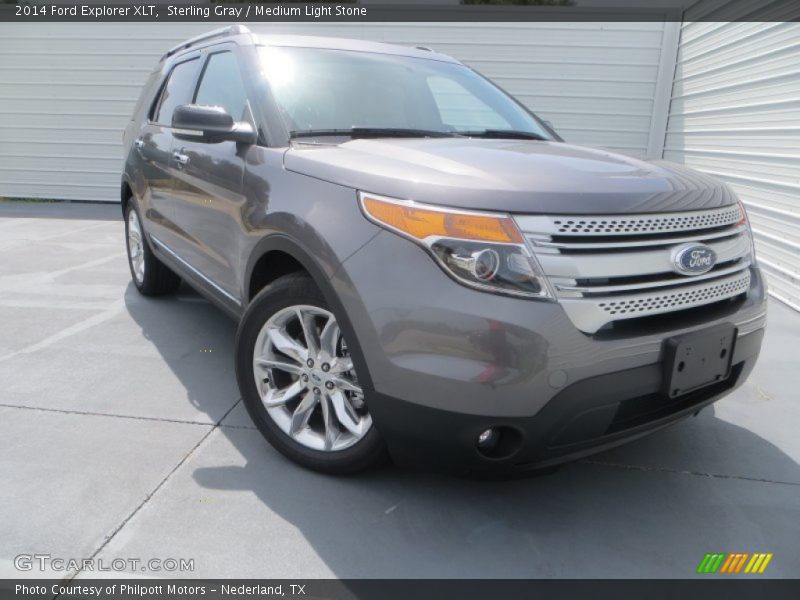 Sterling Gray / Medium Light Stone 2014 Ford Explorer XLT