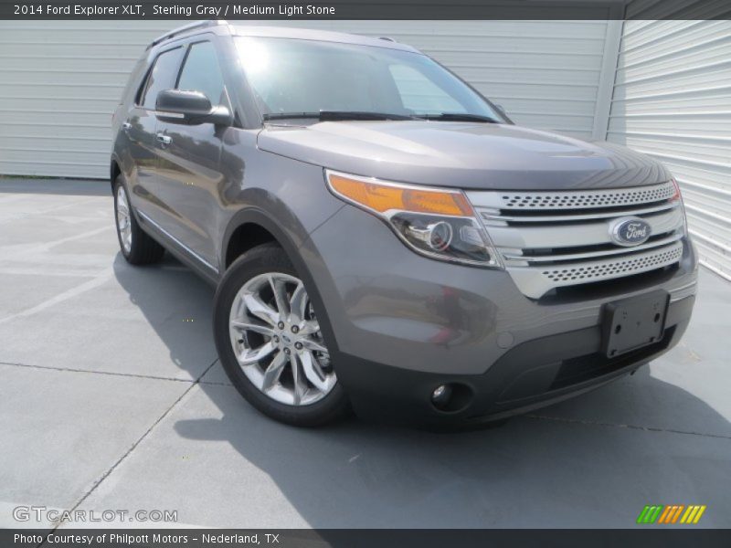 Sterling Gray / Medium Light Stone 2014 Ford Explorer XLT