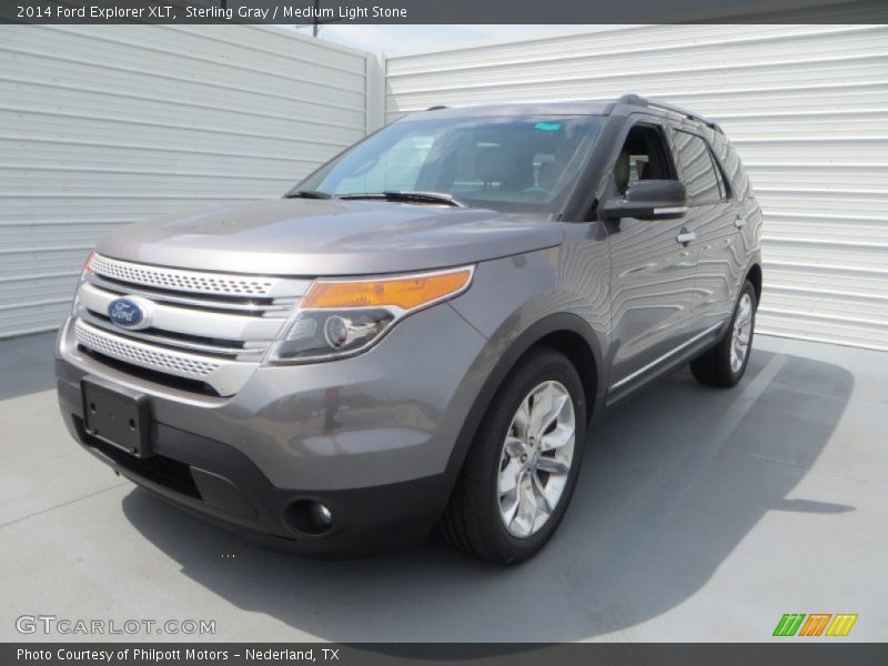 Sterling Gray / Medium Light Stone 2014 Ford Explorer XLT