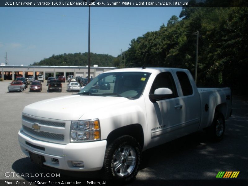 Summit White / Light Titanium/Dark Titanium 2011 Chevrolet Silverado 1500 LTZ Extended Cab 4x4