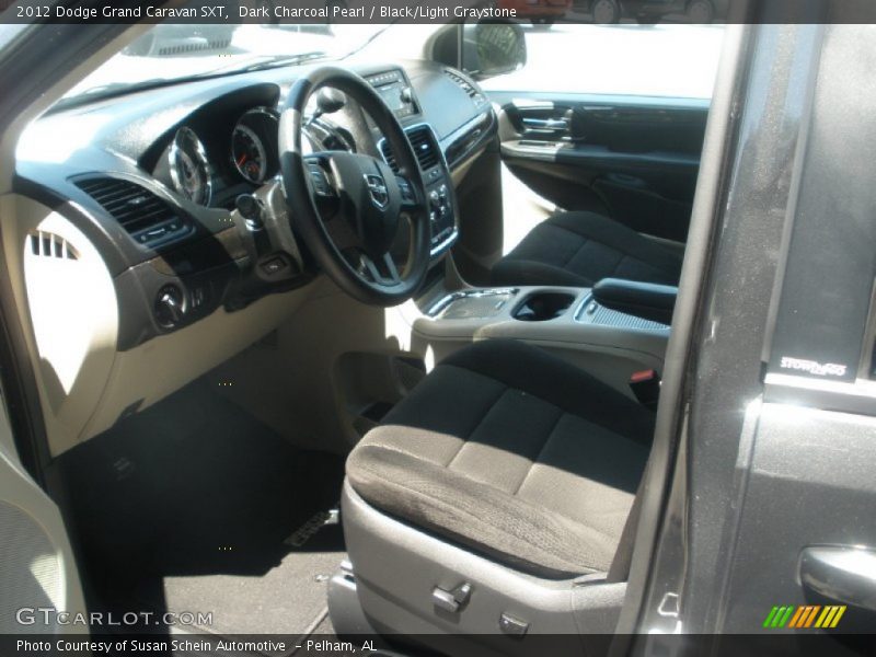 Dark Charcoal Pearl / Black/Light Graystone 2012 Dodge Grand Caravan SXT