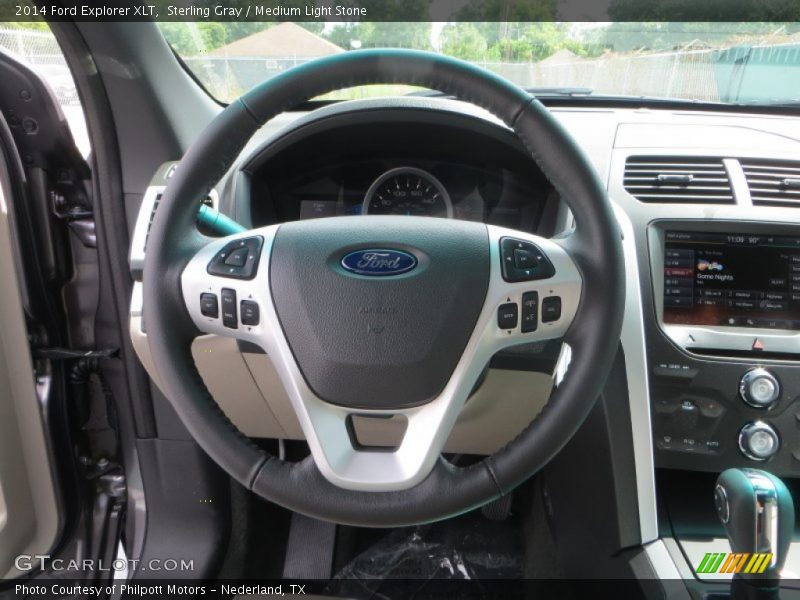 Sterling Gray / Medium Light Stone 2014 Ford Explorer XLT